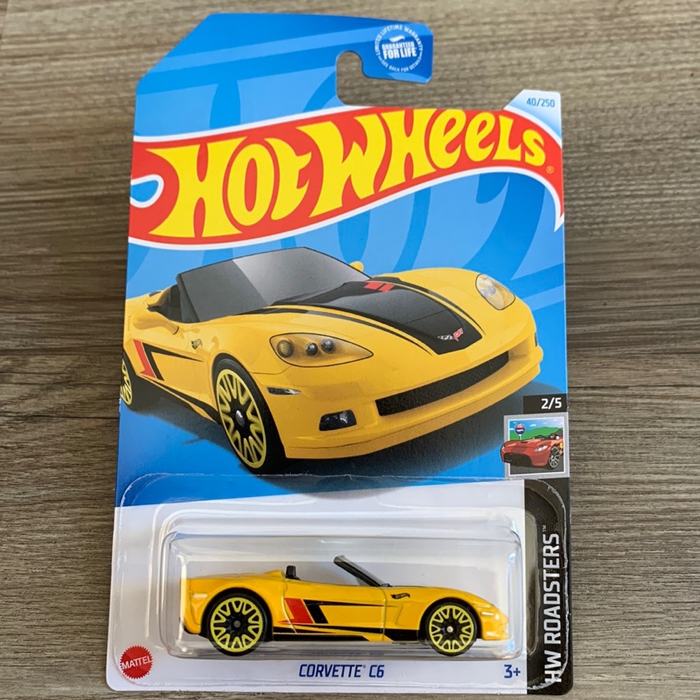 Hot Wheels Chevy Corvette C6 HW Roadster Yellow Car Hotwheels Diecast New 2024